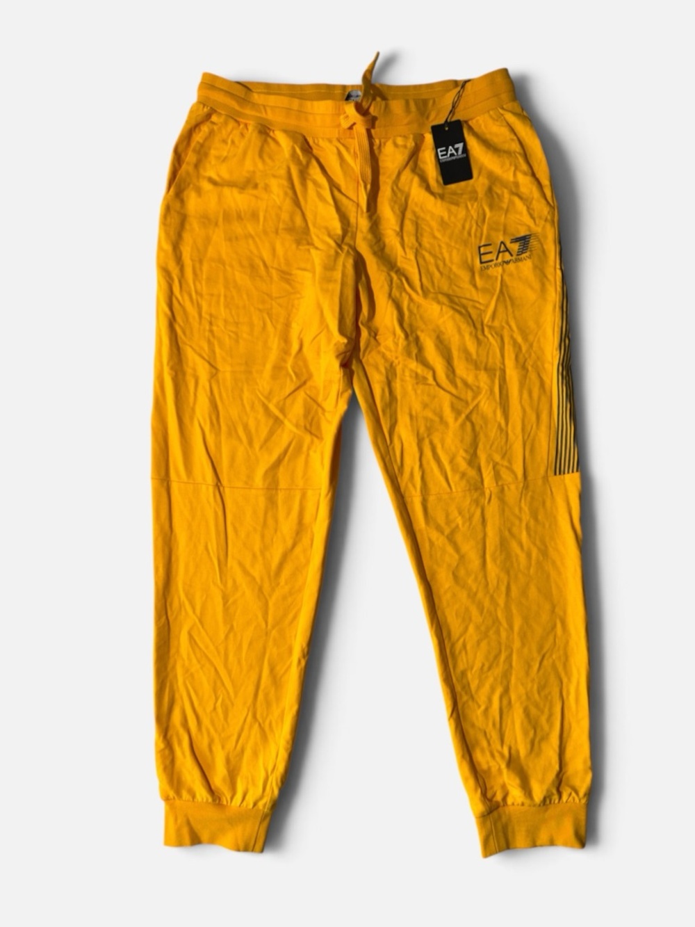 NEW Emporio Armani mens 3XL XXXL yellow cotton blend EA7 sweat pants NWT